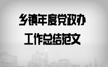乡镇年度党政办工作总结范文