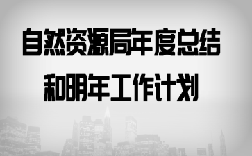 自然资源局年度总结和明年工作计划