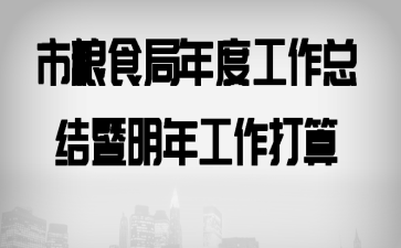 市粮食局年度工作总结暨明年工作打算