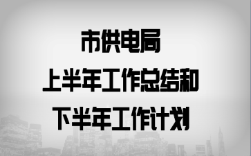 市供电局上半年工作总结和下半年工作计划