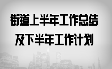 街道上半年工作总结及下半年工作计划