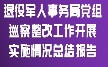 退役军人事务局党组巡察整改工作开展实施情况总结报告