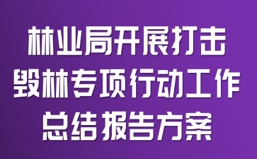 林业局开展打击毁林专项行动工作总结报告方案