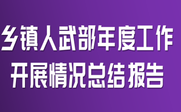 乡镇人武部年度工作开展情况总结报告
