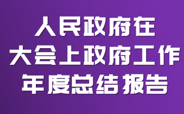 人民政府在大会上政府工作年度总结报告