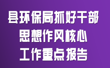 县环保局抓好干部思想作风核心工作重点报告