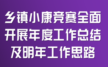 乡镇小康竞赛全面开展年度工作总结及明年工作思路