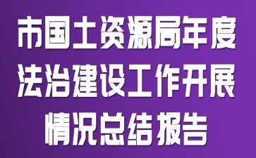 市国土资源局年度法治建设工作开展情况总结报告