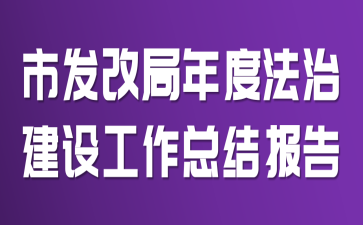 市发改局年度法治建设工作总结报告