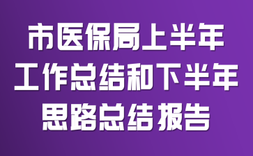 市医保局上半年工作总结和下半年思路总结报告