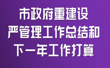 市政府重建设严管理工作总结和下一年工作打算