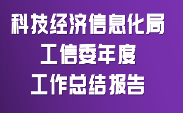 科技经济信息化局工信委年度工作总结报告