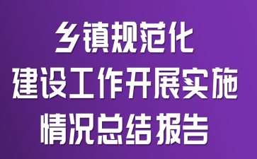 乡镇规范化建设工作开展实施情况总结报告