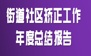 街道社区矫正工作年度总结报告