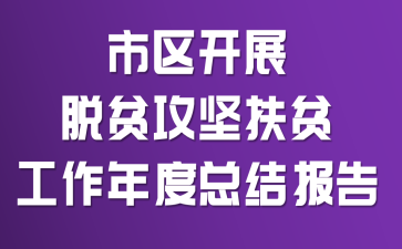 市区开展脱贫攻坚扶贫工作年度总结报告