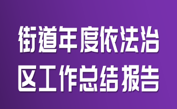 街道年度依法治区工作总结报告