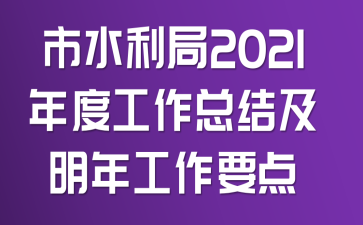 市水利局2021年度工作总结及明年工作要点