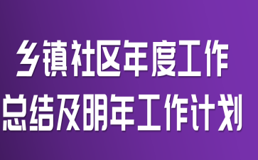 乡镇社区年度工作总结及明年工作计划