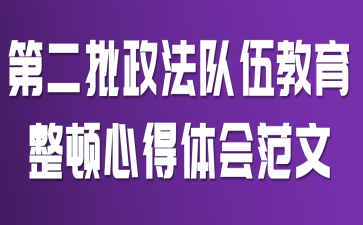 第二批政法队伍教育整顿心得体会范文