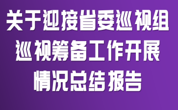 关于迎接省委巡视组巡视筹备工作开展情况总结报告