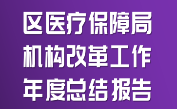区医疗保障局机构改革工作年度总结报告