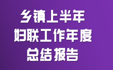 乡镇上半年妇联工作年度总结报告
