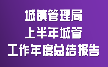 城镇管理局上半年城管工作年度总结报告