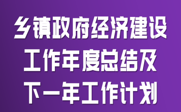 乡镇政府经济建设工作年度总结及下一年工作计划