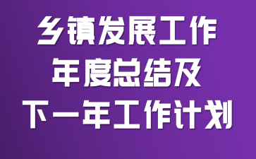乡镇发展工作年度总结及下一年工作计划