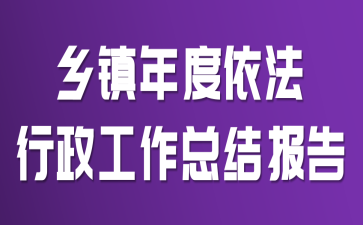 乡镇年度依法行政工作总结报告
