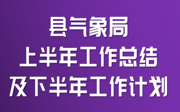 县气象局上半年工作总结及下半年工作计划