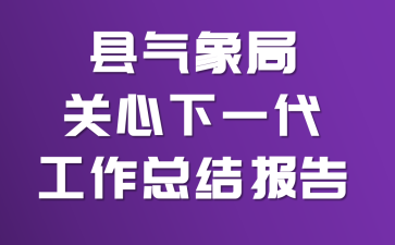 县气象局关心下一代工作总结报告