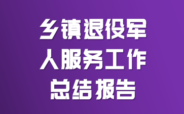 乡镇退役军人服务工作总结报告