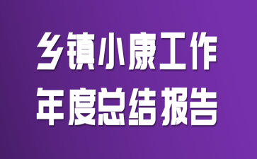 乡镇小康工作年度总结报告