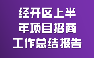 经开区上半年项目招商工作总结报告
