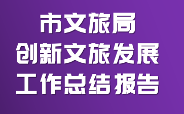 市文旅局创新文旅发展工作总结报告