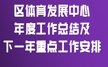 区体育发展中心年度工作总结及下一年重点工作安排