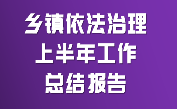 乡镇依法治理上半年工作总结报告