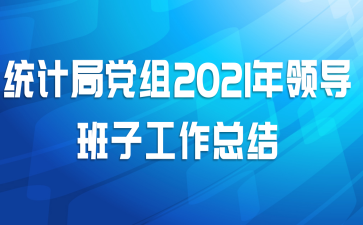 统计局党组2021年领导班子工作总结
